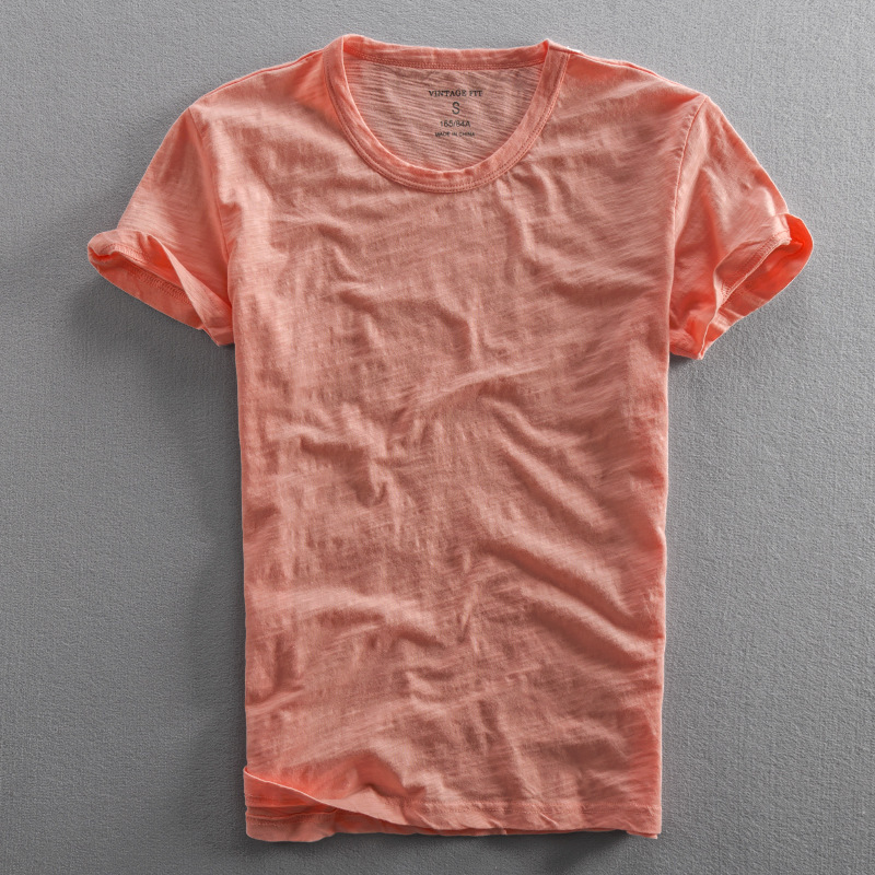 2025 Men's Solid Cotton Vintage T-Shirt