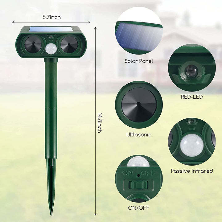 Infrared Solar Powered Animal Pest Repeller