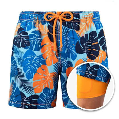 Stylish Men's Quick-Drying Swimming Trunks with Practical Pockets