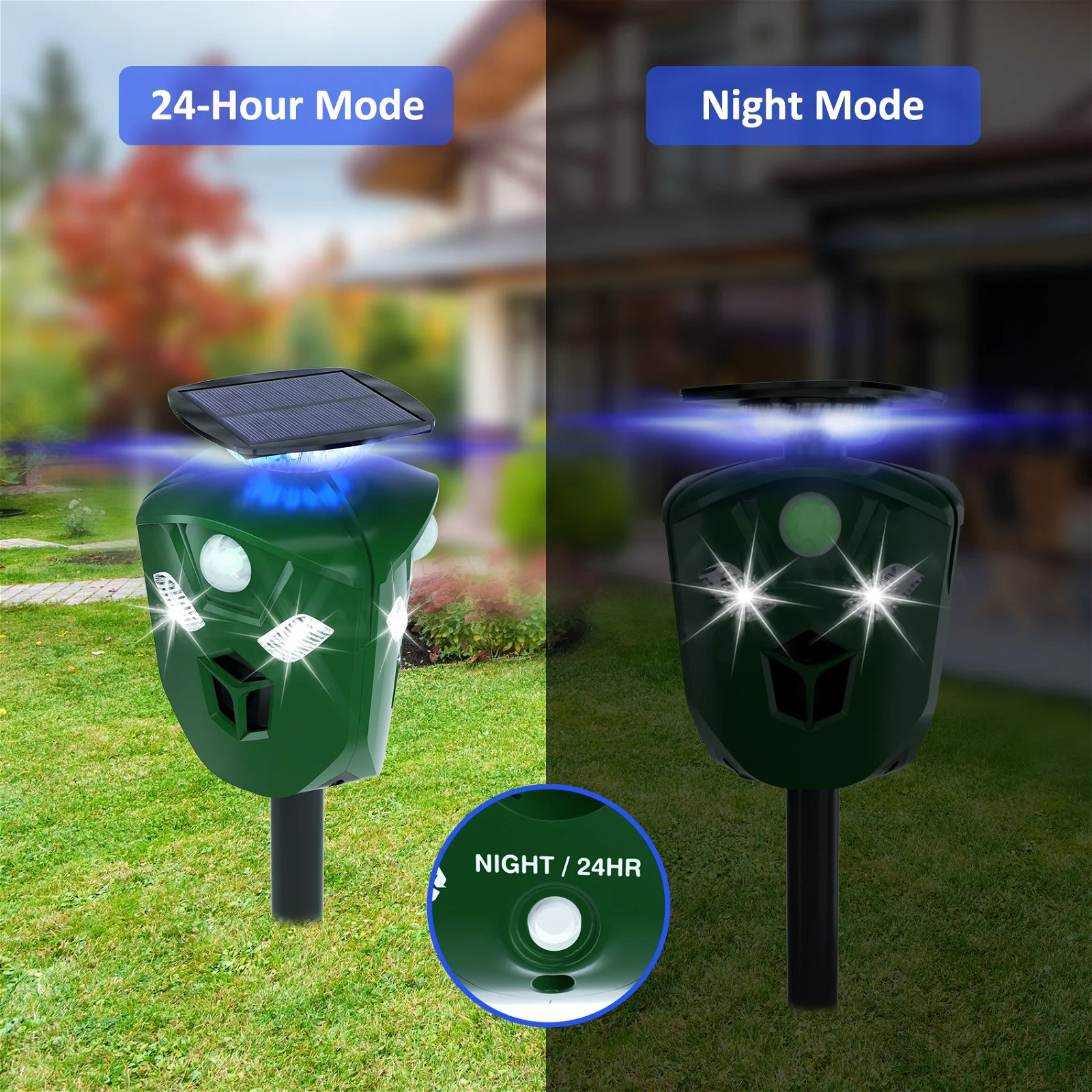 Three-ways Solar Animal Repeller (Pro Version)