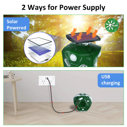 Three-ways Solar Animal Repeller (Pro Version)