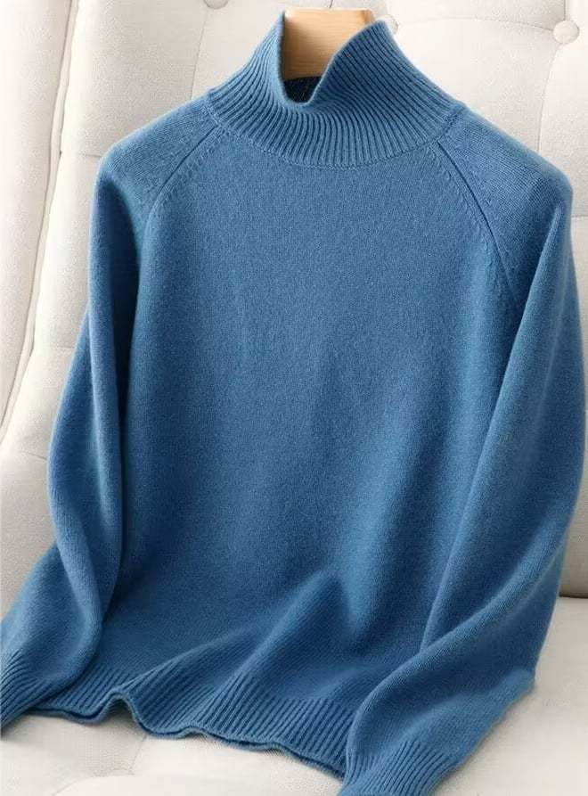 Women's Solid Turtleneck Knit Sweater