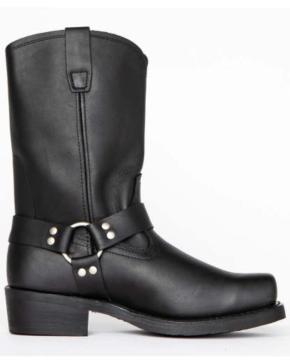Men's Black Harness Boot - 11 Inch Tall