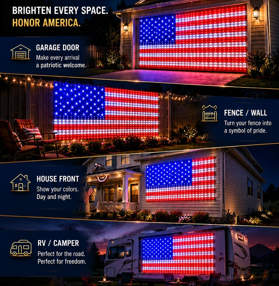 🔥49% Off Sale on July 4-----Solar American Flag Lights Outdoor