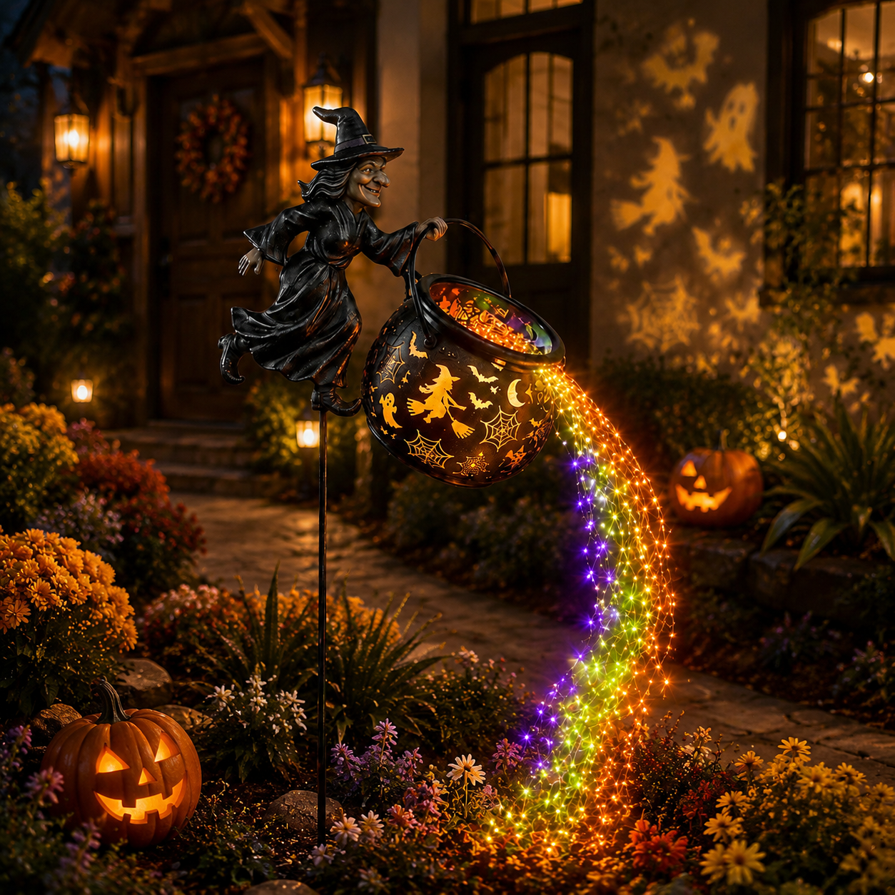 🔥 Limited-time 50% OFF🧙‍♀️Halloween Witch Cauldron Garden Light