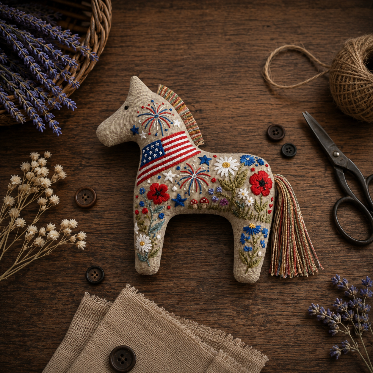 🔥Limited Edition🔥USA 250th Anniversary Horse Embroidery Set