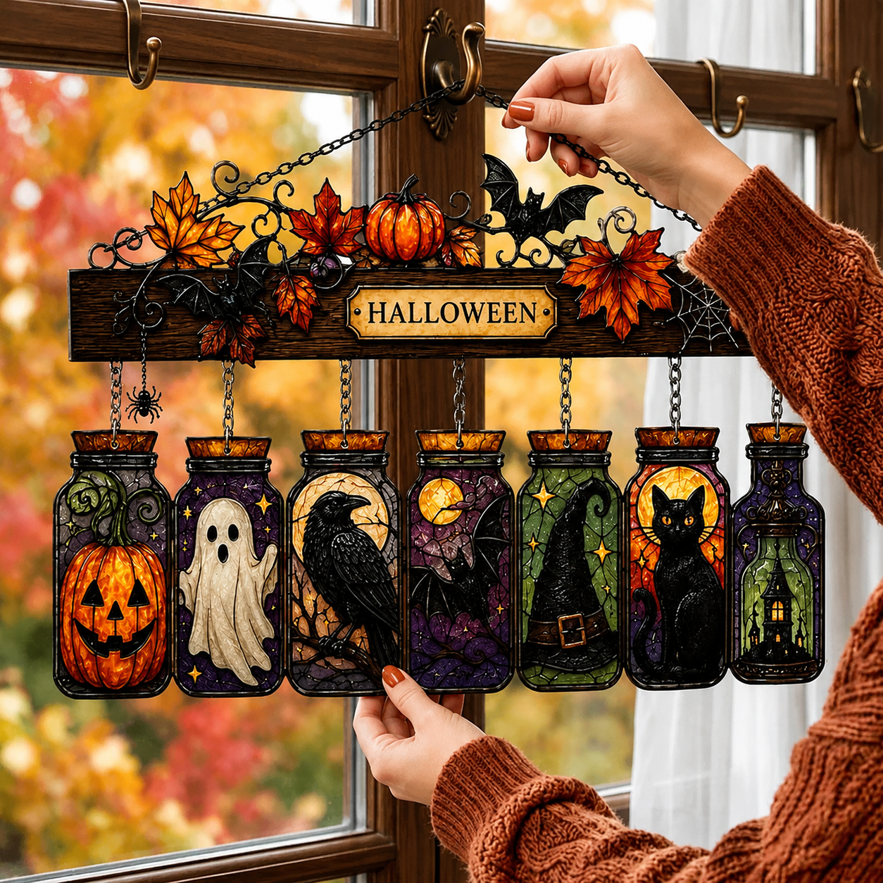 Halloween Jar Suncatcher
