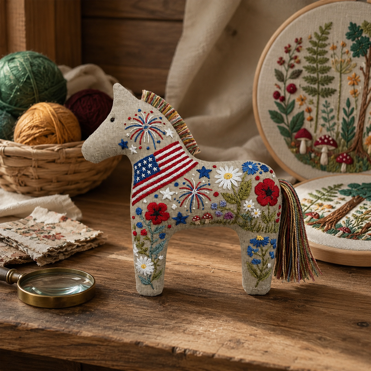 🔥Limited Edition🔥USA 250th Anniversary Horse Embroidery Set
