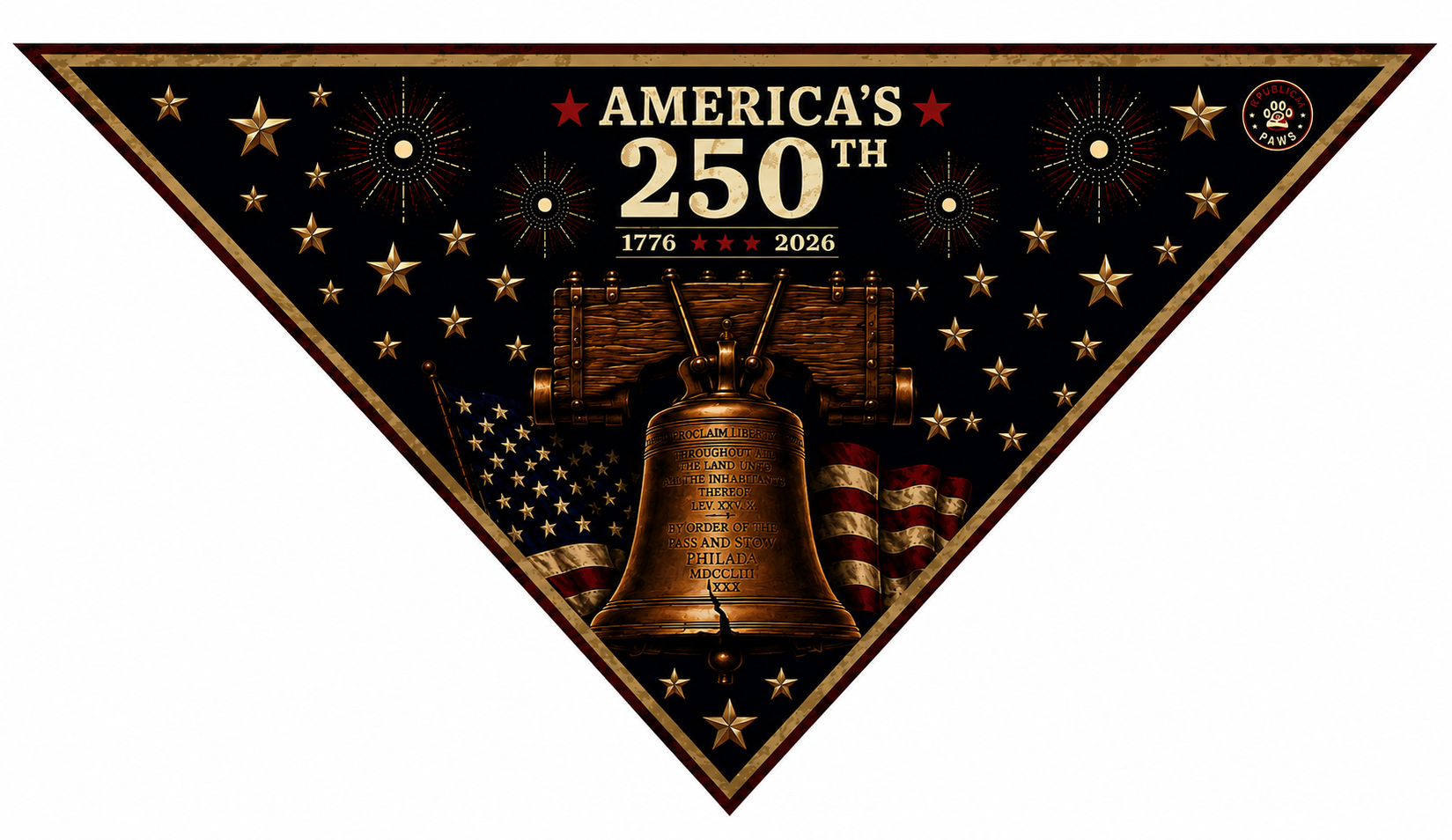 🦅 America’s 250th Anniversary Commemorative Pet Bandana