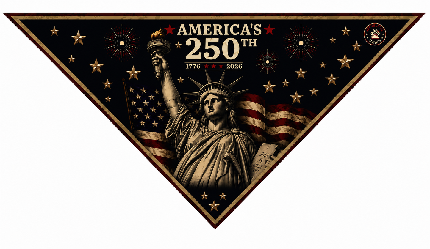 🦅 America’s 250th Anniversary Commemorative Pet Bandana