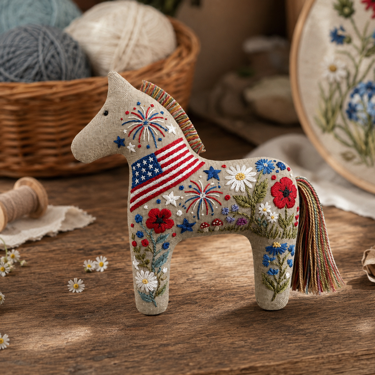 🔥Limited Edition🔥USA 250th Anniversary Horse Embroidery Set