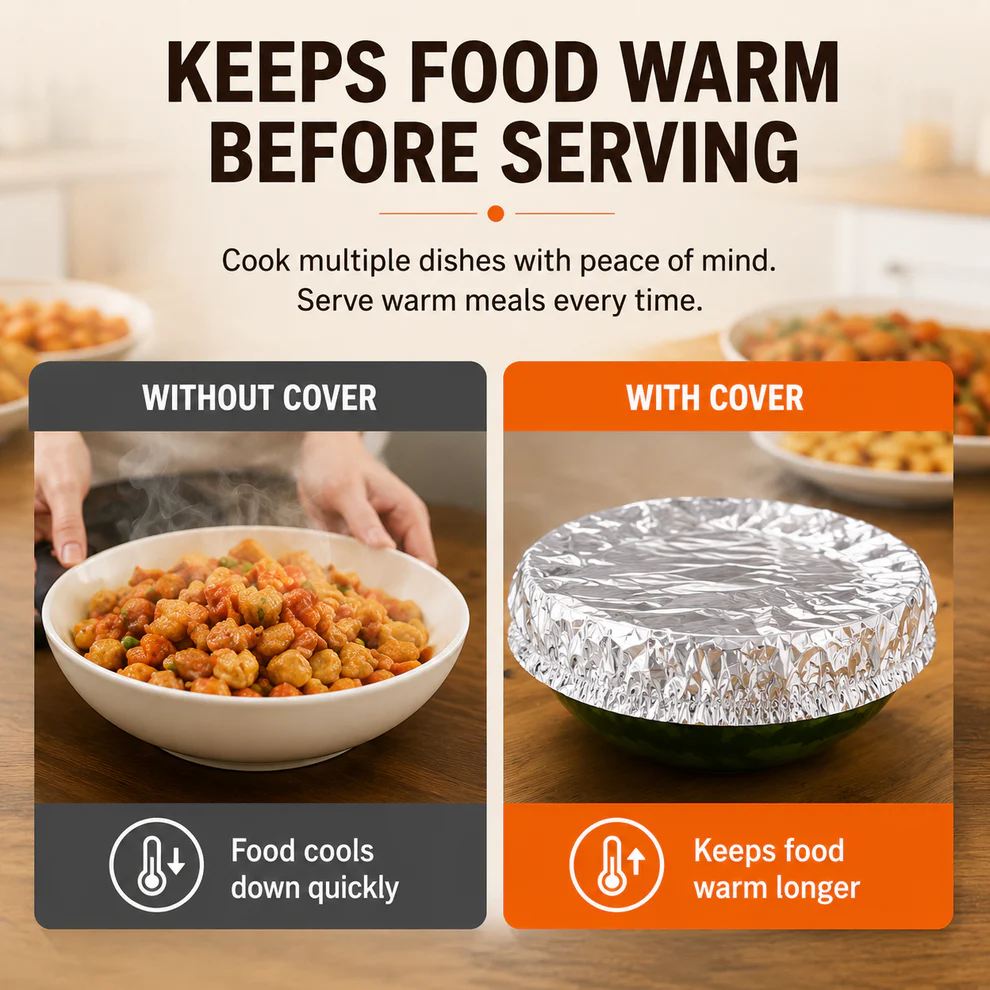 🍲Last Day 70% OFF🔥 Home dining table & food container aluminum foil heat-retaining cover