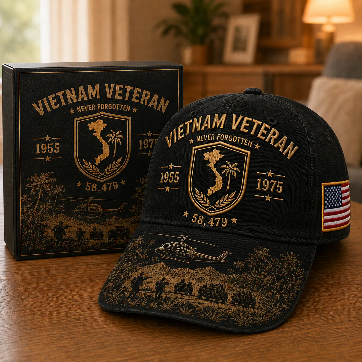 🦅 Last Day Promo: 49% OFF - Vietnam Veteran Never Forgotten 1955–1975 Commemorative Cap