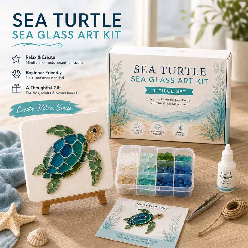 🌊DIY Sea Glass Mosaic Art Kit — Create Stunning Handmade Glass Artwork