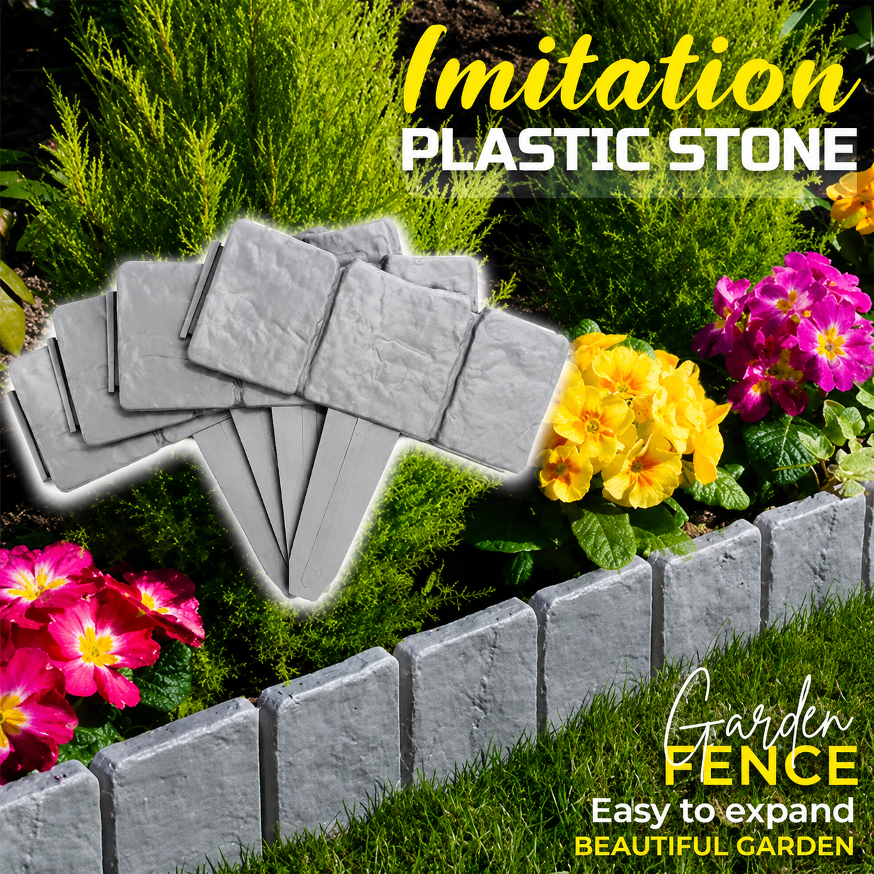 🏡2026 HOT SALE🥳💞50K+ SOLD!🌿✨ 50% OFF! Faux Stone Garden Edging Border! ♻️
