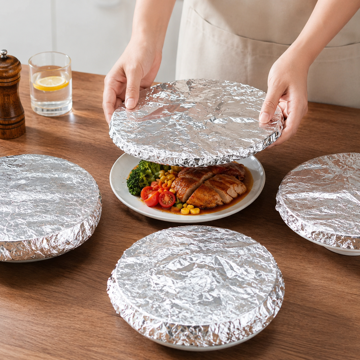 🍲Last Day 70% OFF🔥 Home dining table & food container aluminum foil heat-retaining cover