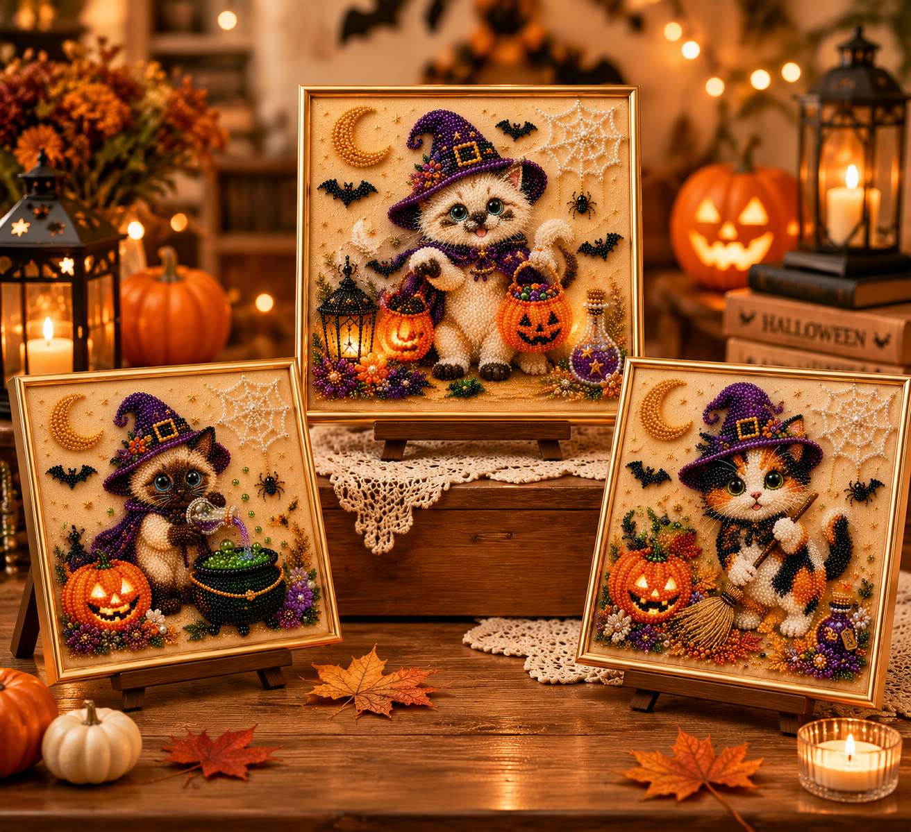 🐈‍⬛🎃DIY Halloween Cat Pearl Bead Painting Kit
