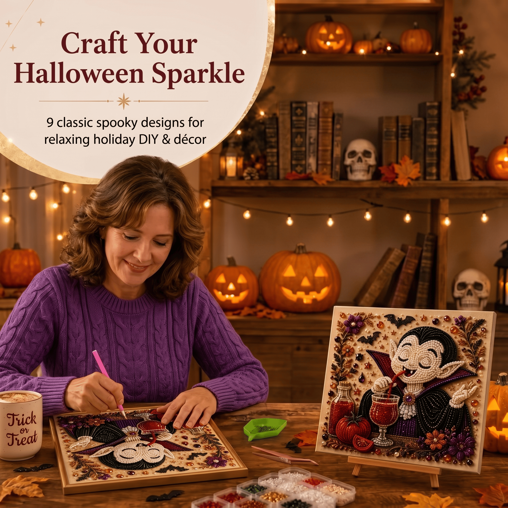 🎃 LAST DAY 49% OFF – 👻 Premium 3D Pearl Absurd Halloween Wall Art Kit✨