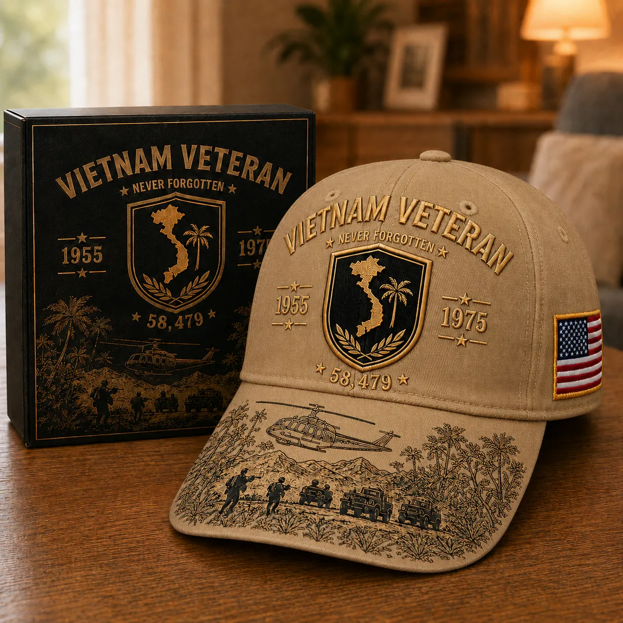 🦅 Last Day Promo: 49% OFF - Vietnam Veteran Never Forgotten 1955–1975 Commemorative Cap