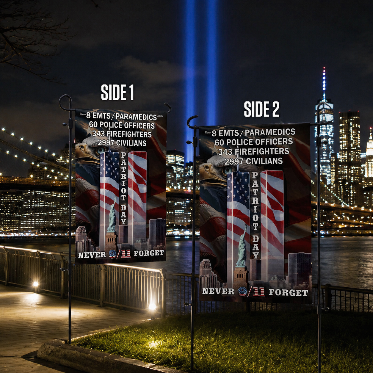🦅Never Forget 9/11 Patriot Day Eagle American Flag
