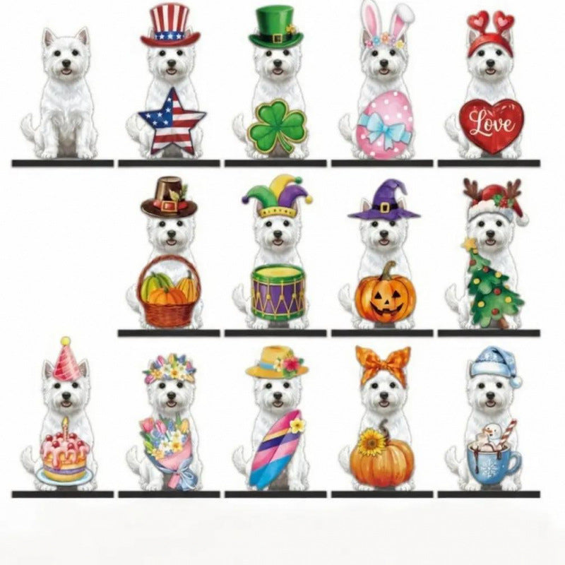 🐾LAST DAY 50% OFF - Interchangeable Seasonal Animal Wooden Decor Set