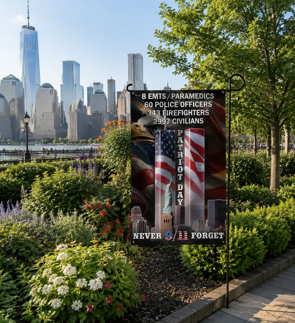 🦅Never Forget 9/11 Patriot Day Eagle American Flag