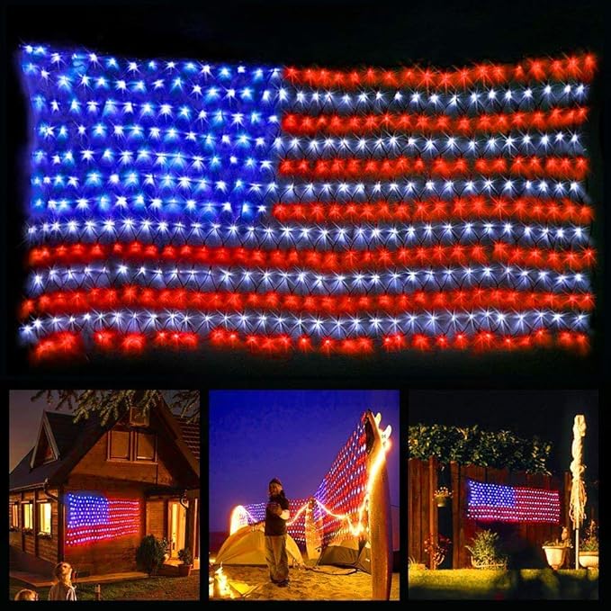 🔥49% Off Sale on July 4-----Solar American Flag Lights Outdoor