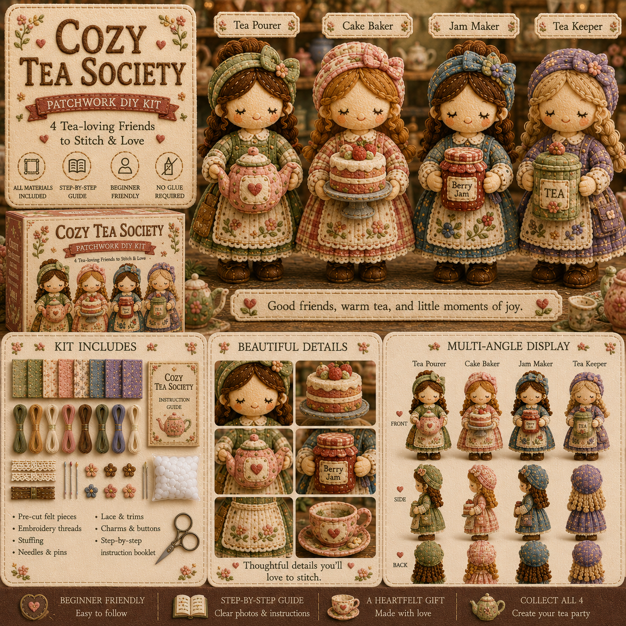 🎁Last Day Buy 2 Save 10%🧵 Tiny Worlds Collection – Patchwork DIY Kit Series