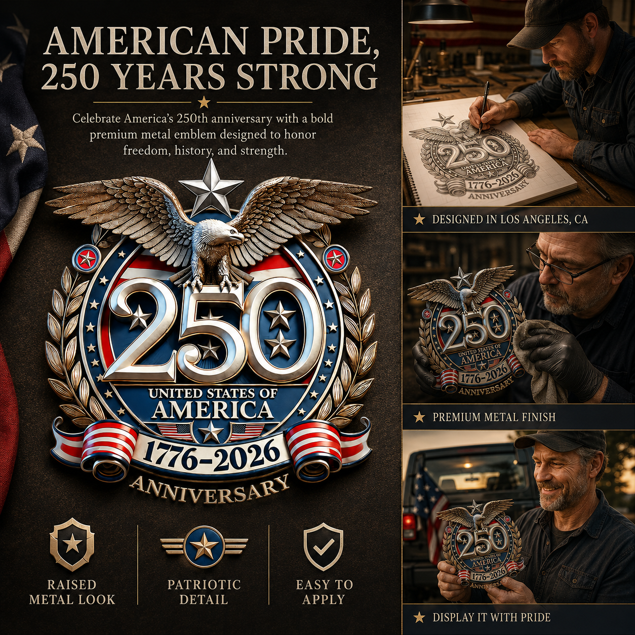 🔥Last Day 50% OFF🔥 - 250th Anniversary USA Eagle Metal Emblem