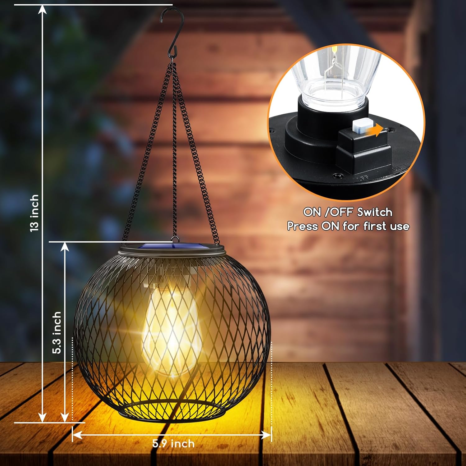 Outdoor Solar Hanging Light