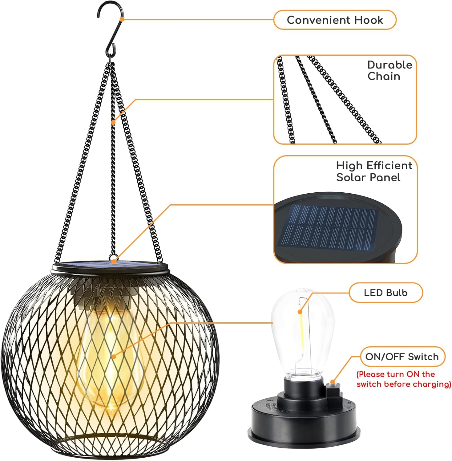 Outdoor Solar Hanging Light