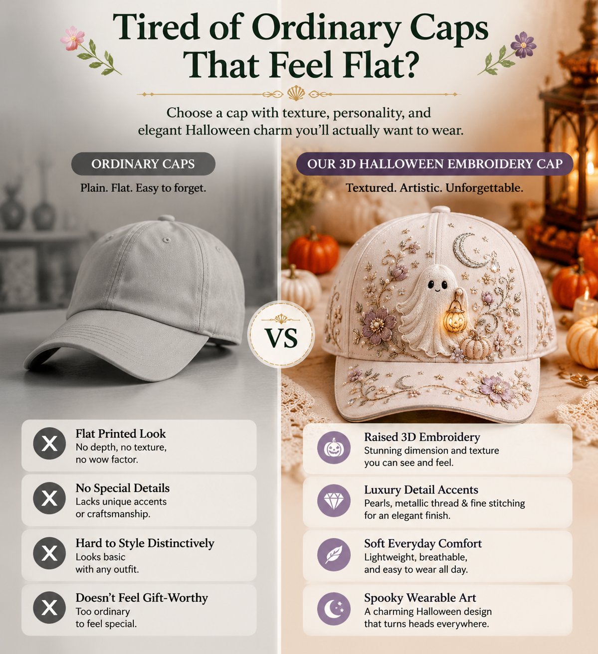 🔥 Limited-time 50% OFF🎃 3D Halloween Embroidery Cap