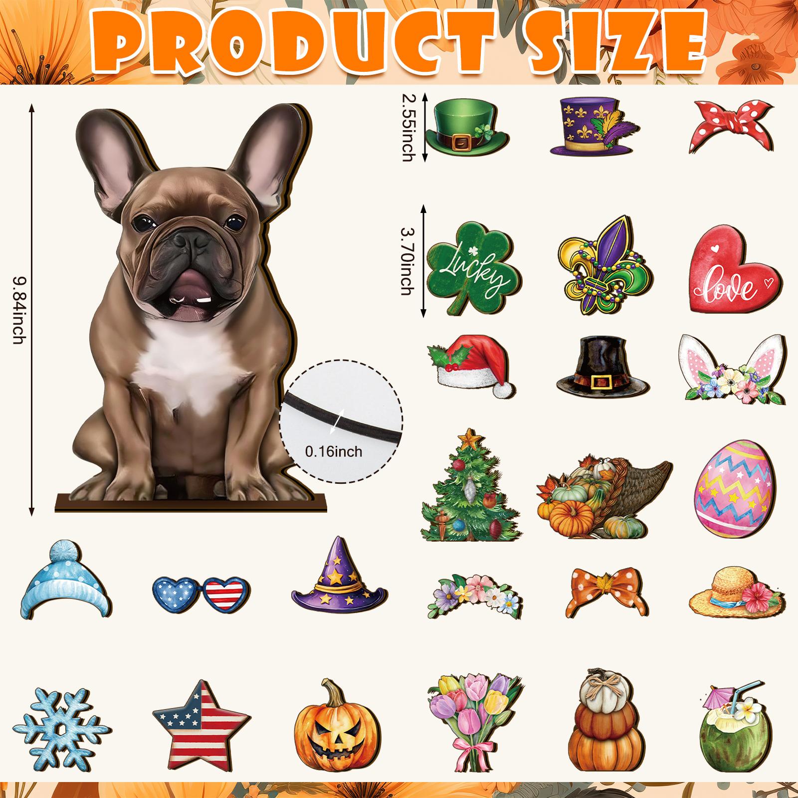 🐾LAST DAY 50% OFF - Interchangeable Seasonal Animal Wooden Decor Set