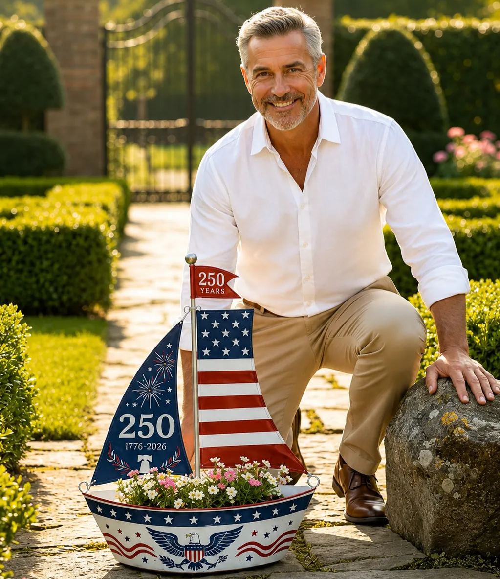 America 250 Freedom Sailboat Planter