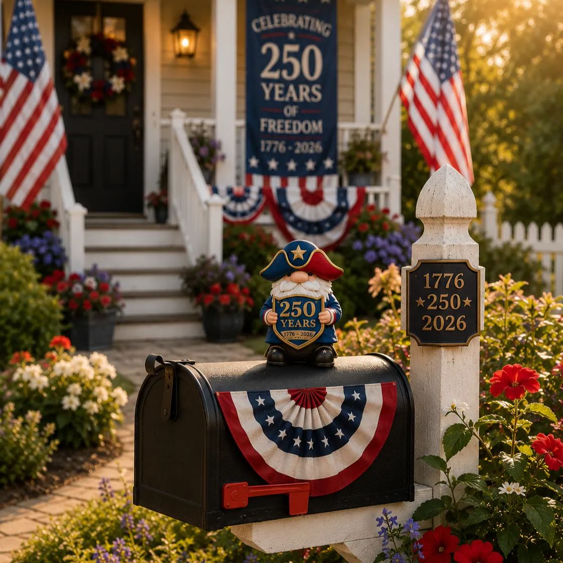🔥Freedom-Loving Garden Gnome – A Charming Tribute to American Pride