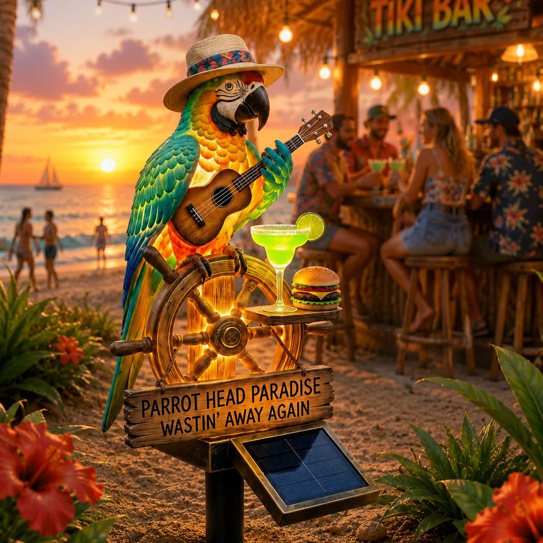 🔥Last Day 70% OFF🔥 - 🌴 Solar-Powered Parrot Garden Light – “Wastin' Away Again”