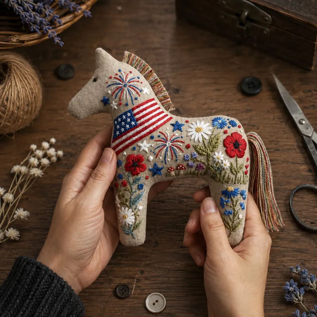 USA 250th Anniversary Horse Embroidery Set