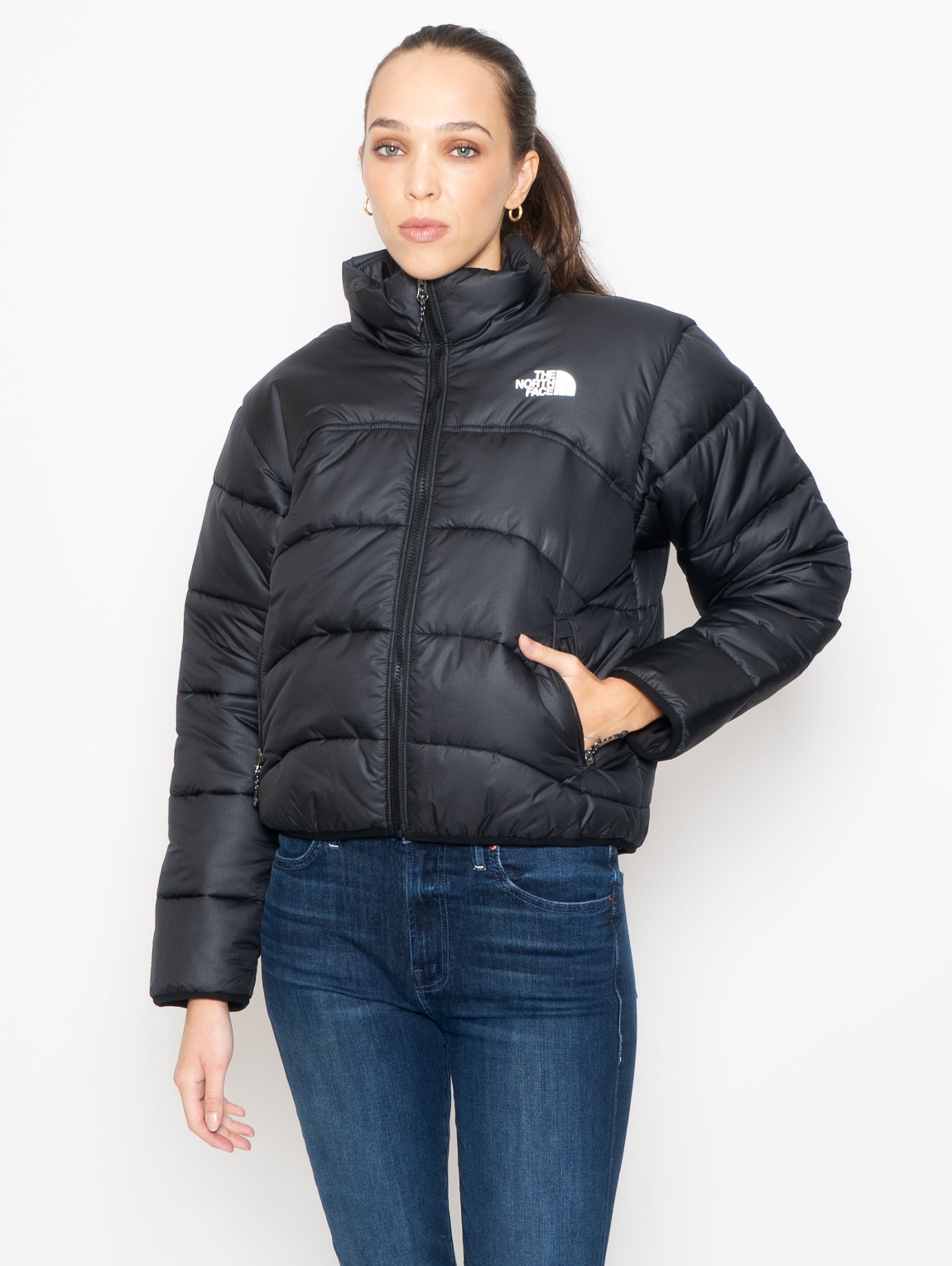 Short Relaxed Fit Black Down Jacket