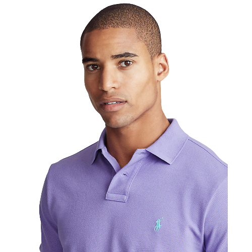 Polo Ralthtph Lauthtren - Custom Fit Mesh Polo - Purple
