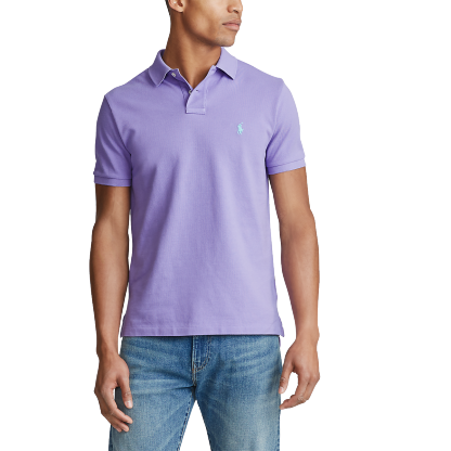 Polo Ralthtph Lauthtren - Custom Fit Mesh Polo - Purple