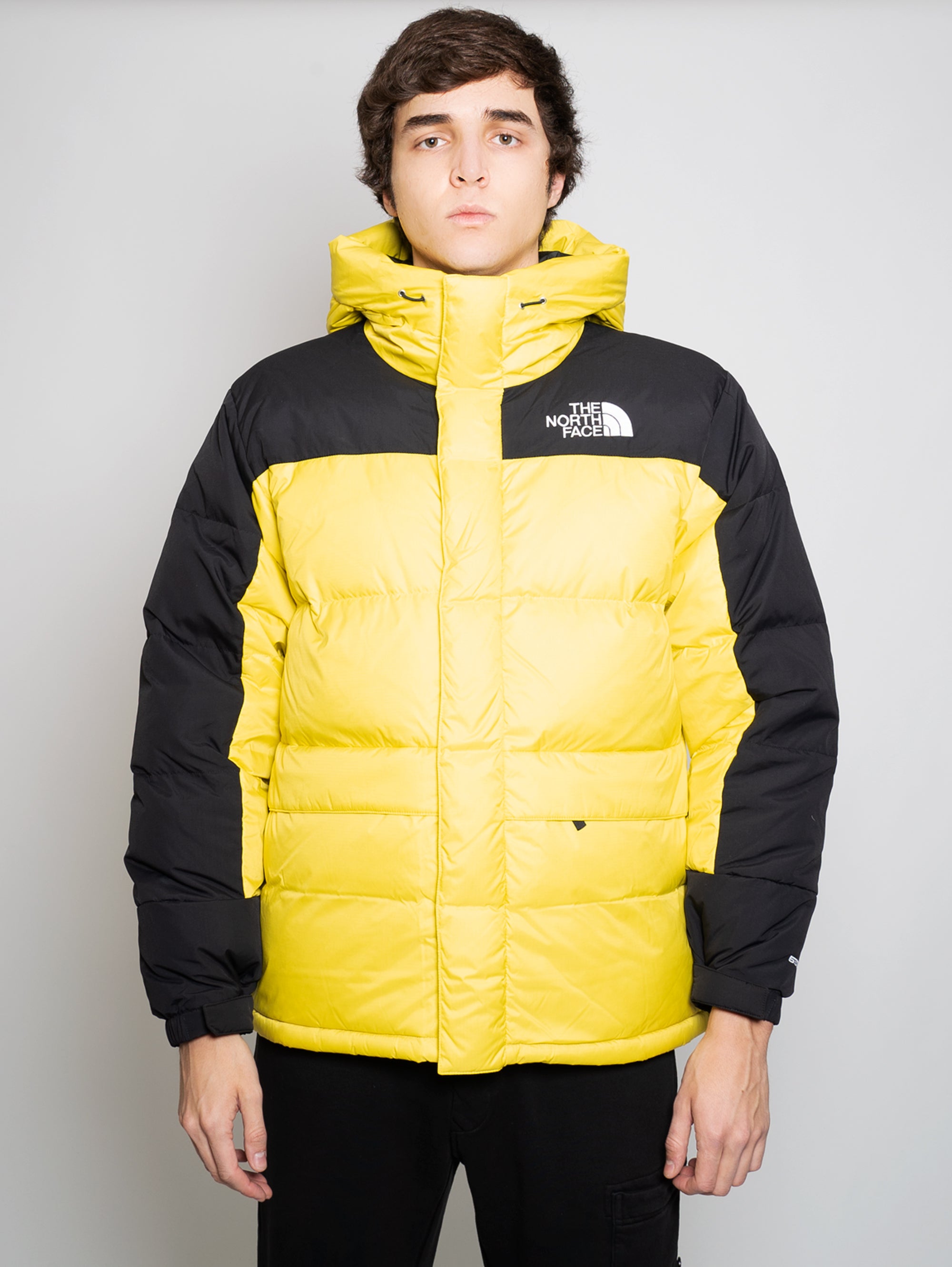 Color Block Down Jacket Yellow / Black
