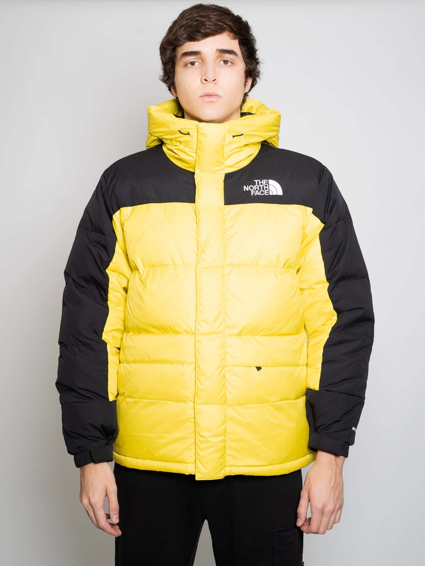 Color Block Down Jacket Yellow / Black