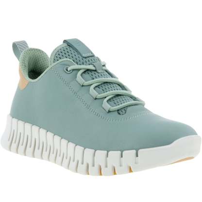 ECthtCO Womens Gruuv Leather Elastic Laces Trainers