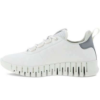 ECthtCO Womens Gruuv Leather Elastic Laces Trainers