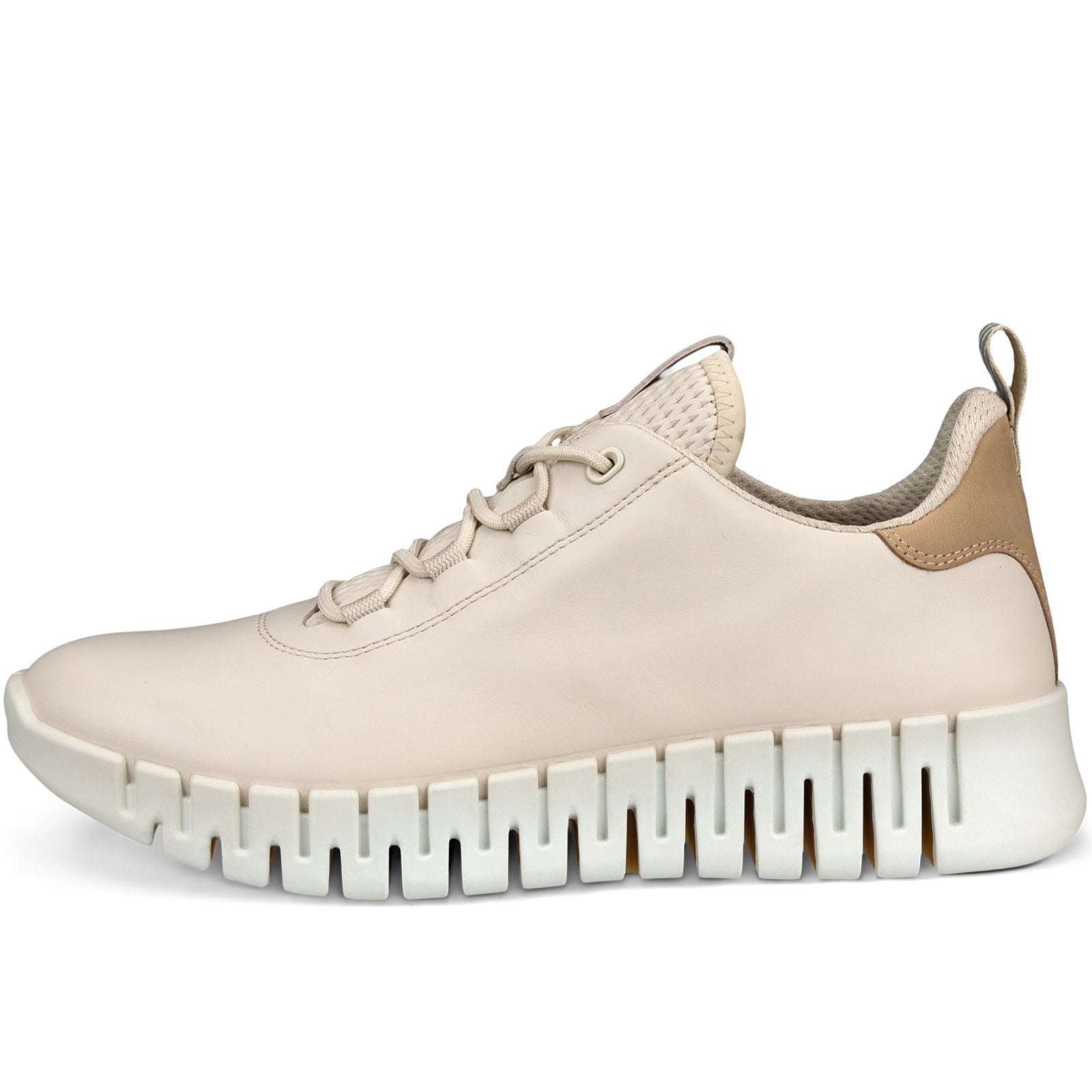 ECthtCO Womens Gruuv Leather Elastic Laces Trainers