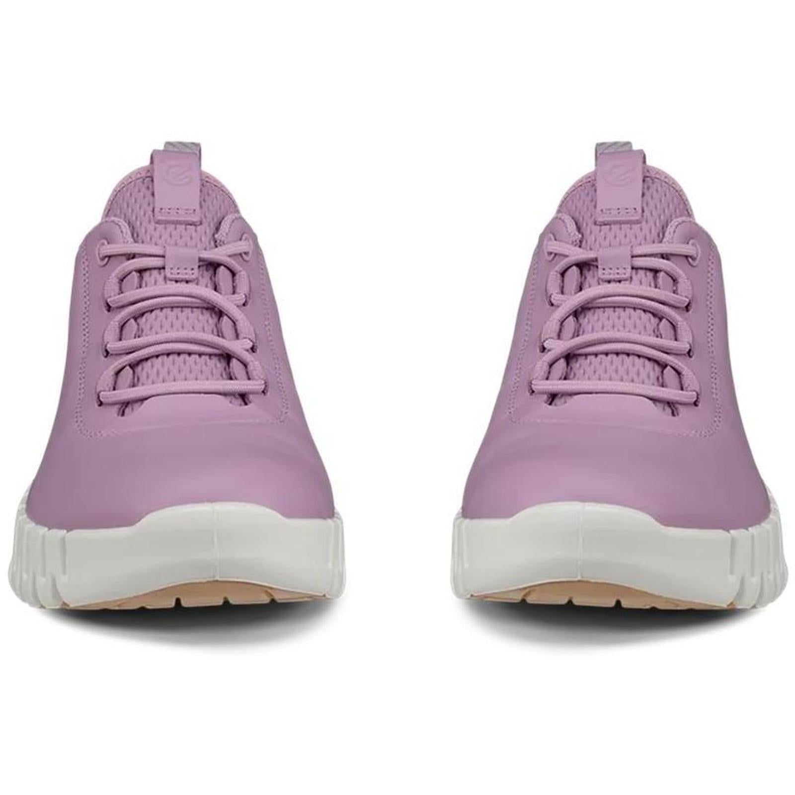 ECthtCO Womens Gruuv Leather Elastic Laces Trainers