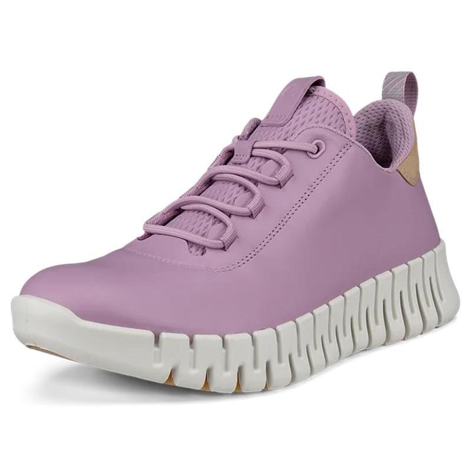 ECthtCO Womens Gruuv Leather Elastic Laces Trainers