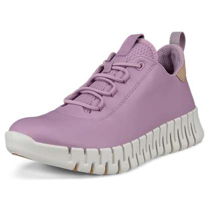 ECthtCO Womens Gruuv Leather Elastic Laces Trainers