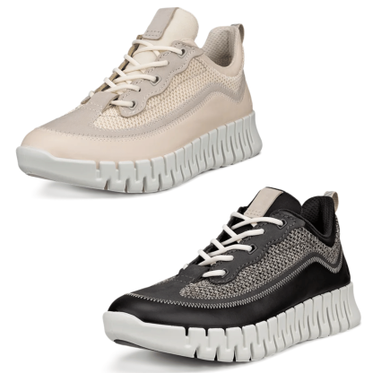 ECthtCO Womens Gruuv Leather & Textile Trainers