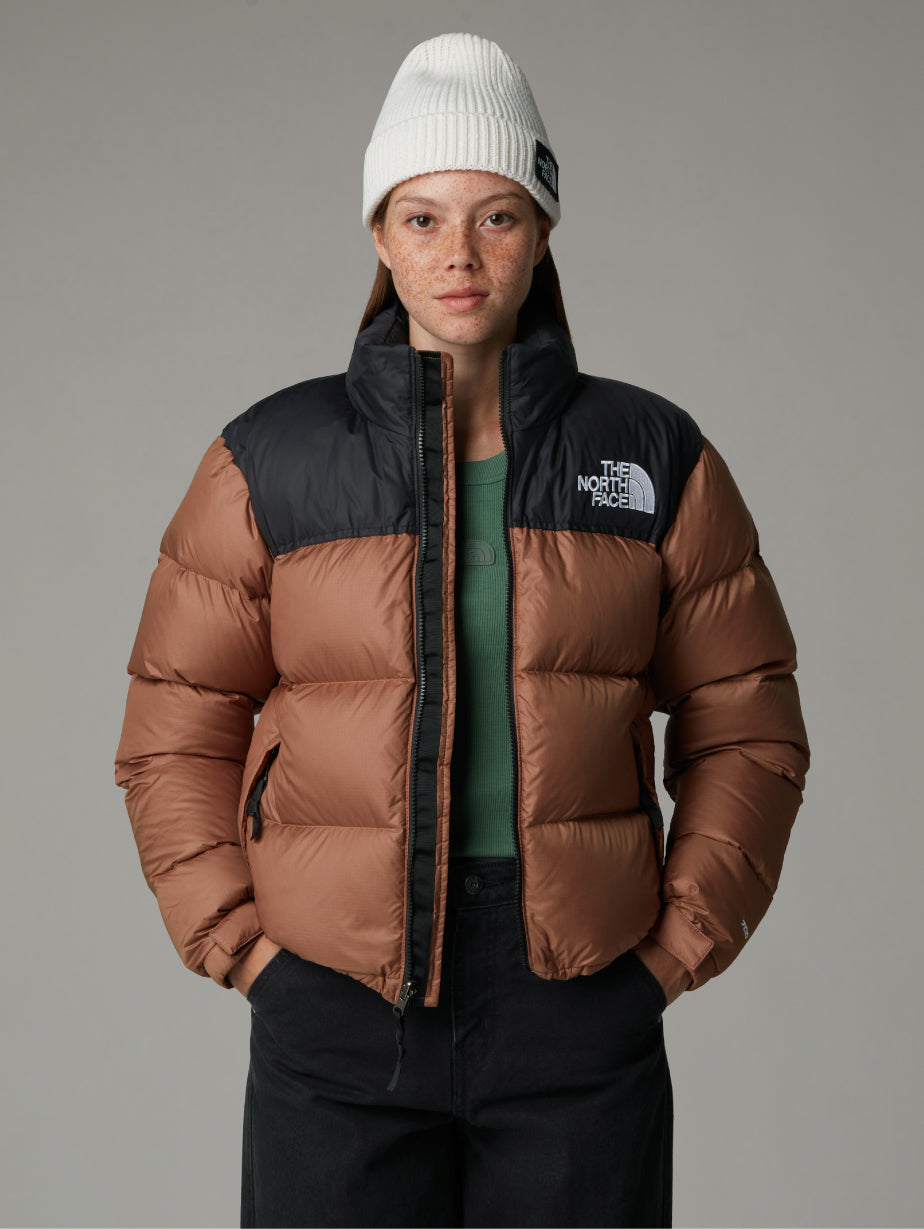 Brown Women's Retro Nuptse Square Jacket